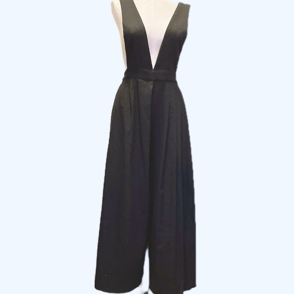 BROWNIE JAPAN BLACK CROSSBACK JUMPSUIT SZ SMALL
